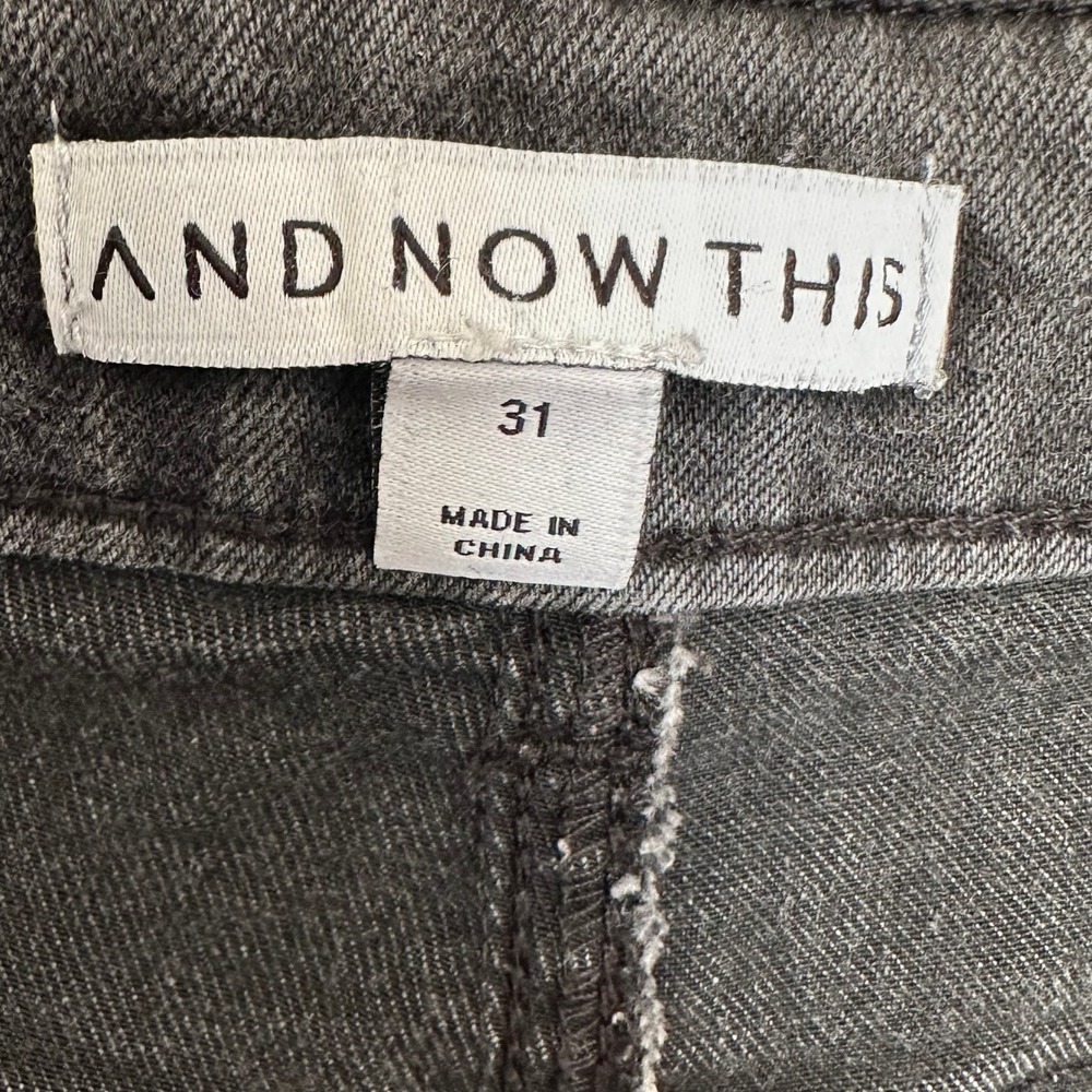 AND NOW THIS Jeans Women's Size 31 Black High Rise Skinny Pockets - Picture 9 of 11